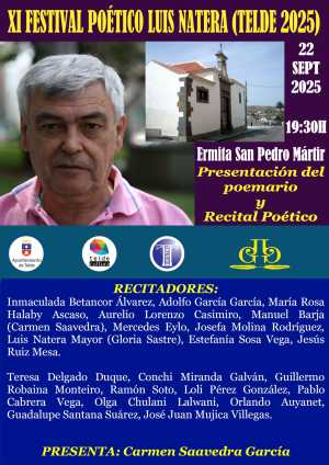 Telde acoge el XI Festival Luis Natera en homenaje a la poesía y la memoria del autor grancanario