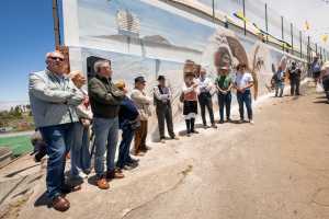 Gáldar inaugura en Caideros un mural dedicado a la tradición ganadera