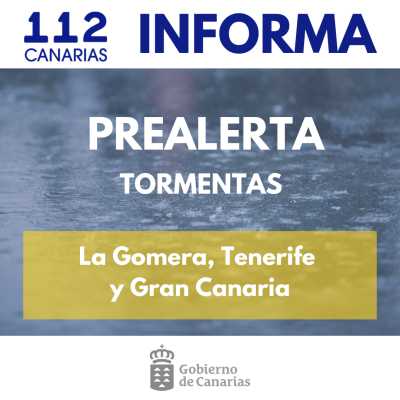 El Gobierno declara la situación de prealerta por tormentas en La Gomera, Tenerife y Gran Canaria