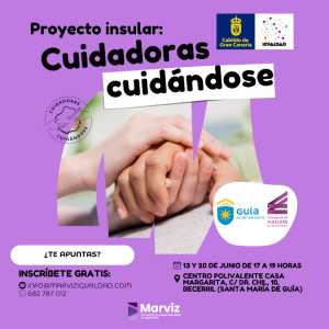 El proyecto insular ‘Cuidadoras cuidándose’ llega este mes a Guía