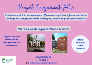 El Programa de Envejecimiento Activo programa una visita a Valleseco