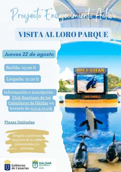 El proyecto ‘Envejecimiento Activo’ organiza una visita a Tenerife para pasar un día en Loro Parque