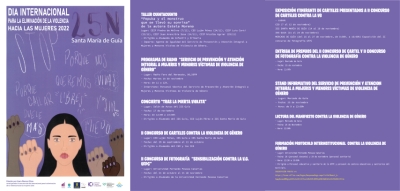 La Concejalía de Igualdad organiza un amplio programa de actividades en noviembre para conmemorar el Día Internacional para la Eliminación de la Violencia hacia las Mujeres