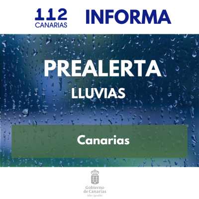 El Gobierno de Canarias declara la prealerta por lluvias en las islas