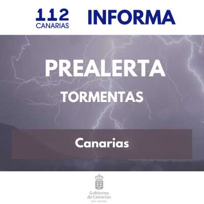 El Gobierno de Canarias declara la prealerta por tormentas en el archipiélago