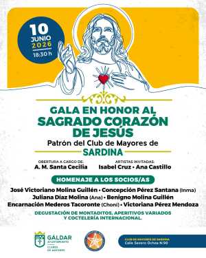 El Club de Mayores de Sardina celebra este miércoles una Gala en honor al Sagrado Corazón de Jesús