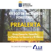 El Gobierno de Canarias declara la prealerta por incendios forestales en islas occidentales y Gran Canaria