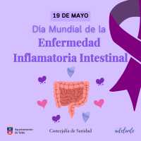 El Ayuntamiento de Telde se ilumina de morado para conmemorar el Día Mundial de la Enfermedad Intestinal Inflamatoria
