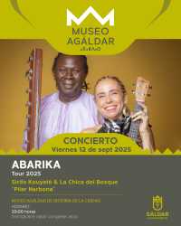 El próximo viernes 12 de septiembre, a las 20:00 horas, el Museo Agáldar de Historia de la Ciudad será escenario del concierto 'Abarika', un espectáculo que propone un viaje sonoro entre África Occidental y Andalucía, a cargo de los artistas Sirifo