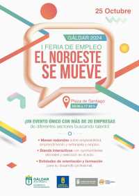 La Plaza de Santiago acoge este viernes 25 de octubre la I Feria de Empleo &#039;El noroeste se mueve&#039;