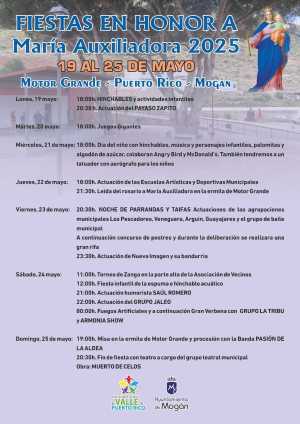 Fiestas en honor a María Auxiliadora, del 19  al 25 de mayo