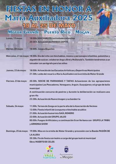 Fiestas en honor a María Auxiliadora, del 19  al 25 de mayo