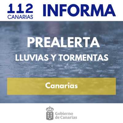 El Gobierno de Canarias declara la prealerta por lluvias y tormentas en todas las islas