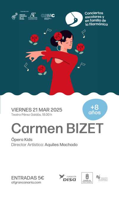 Opera Kids trae “Carmen” a los conciertos en familia de la Orquesta Filarmónica de Gran Canaria y la Fundación DISA