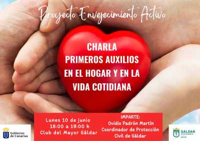 El proyecto ‘Envejecimiento Activo’ organiza el lunes una charla sobre primeros auxilios en el hogar y en la vida cotidiana