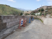 La calle Eolo, hundida parcialmente por las fuertes lluvias, se reabre tras la culminación de los trabajos de cimentación