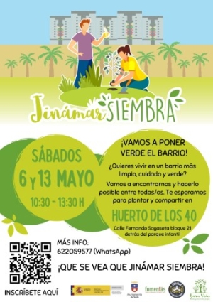 Jinámar acoge los días 6 y 13 de mayo una jornada de plantación para reverdecer el barrio