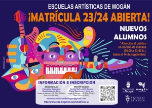 Las Escuelas Artísticas de Mogán abren  inscripción para el curso 2023/2024