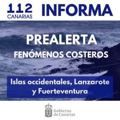 El Gobierno declara la prealerta por fenómenos costeros en las islas occidentales, Fuerteventura y Lanzarote