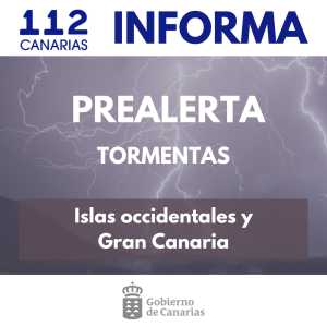 El Gobierno actualiza la situación y mantiene la prealerta por tormentas en las islas occidentales y Gran Canaria