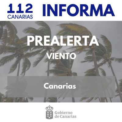 El Gobierno de Canarias declara la situación de prealerta por viento en Canarias