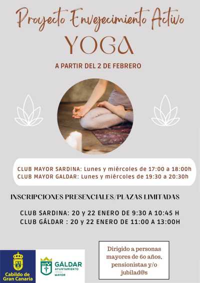 Gáldar ofrece clases de yoga gratuitas para personas mayores, dentro del proyecto “Envejecimiento Activo"