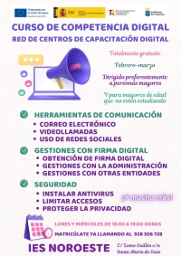 El IES Noroeste imparte un curso de Competencia Digital gratuito para personas mayores