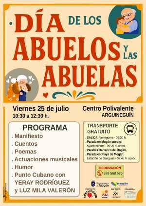 Mogán celebrará el Día de los Abuelos  y Abuelas el 25 de julio