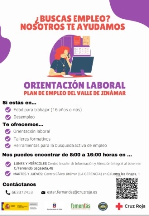 El Ayuntamiento pone en marcha un programa de orientación e inserción laboral en Jinámar en colaboración con Cruz Roja