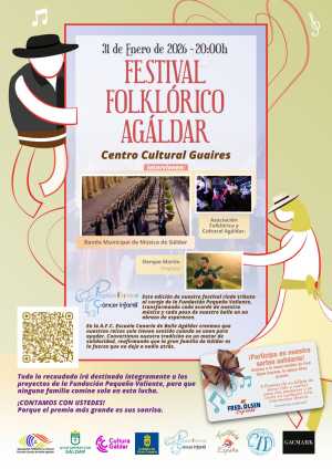 Gáldar acoge el 31 de enero su 4º Festival Folklórico Agaldar en homenaje a la Fundación Pequeño Valiente