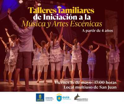 Guía impulsa la cultura familiar con talleres de Música y Artes Escénicas en los barrios