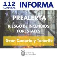 La llegada de una masa de aire seco activa la prealerta por riesgo de incendio forestal en Gran Canaria y Tenerife