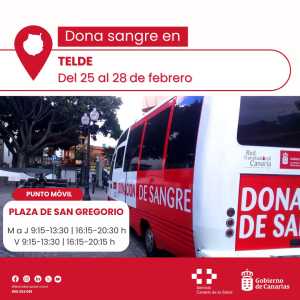 La plaza de San Gregorio acoge un punto móvil para donar sangre del 25 al 28 de febrero