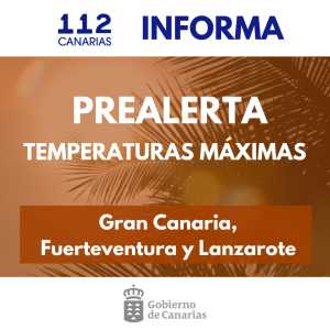 El Gobierno declara la situación de prealerta por altas temperaturas en Gran Canaria, Fuerteventura y Lanzarote