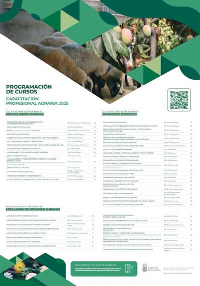 El Gobierno canario oferta 53 cursos de formación gratuitos a través de las Escuelas de Capacitación Agraria en 2025