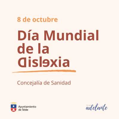 El Ayuntamiento de Telde se suma a la celebración por el Día Internacional de la Dislexia