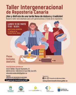 Educadores de Calle organiza un taller de repostería canaria el lunes 19 de mayo en Cañada Honda