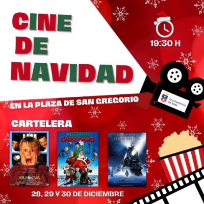 Algunas farolas de la plaza de San Gregorio permanecerán apagadas hasta el lunes por la celebración del cine de Navidad