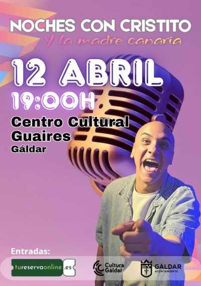 ‘Noches con Cristito y la Madre Canaria’ llega al Centro Cultural Guaires el 12 de abril