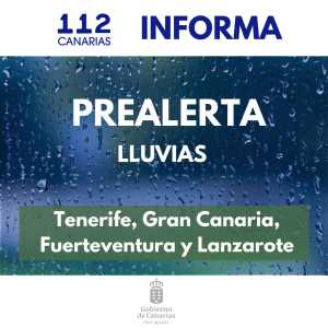 El Gobierno de Canarias declara la prealerta por lluvias en Tenerife, Gran Canaria, Fuerteventura y Lanzarote