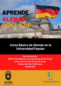 La Universidad Popular Ciudad de Guía abre la matrícula para un curso básico de Alemán