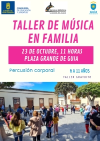 Taller de Percusión Corporal para niños este domingo en la Plaza Grande de Guía