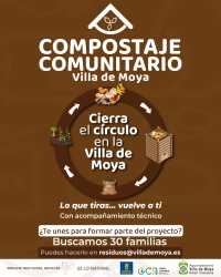 La Villa de Moya cierra el círculo de la materia orgánica con el compostaje comunitario