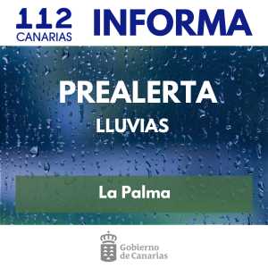 El Gobierno actualiza la prealerta por lluvias y la mantiene en la isla de La Palma