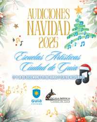 Las Escuelas Artísticas Ciudad de Guía celebran sus Audiciones de Navidad en el Teatro Hespérides los días 17 y 18 de diciembre