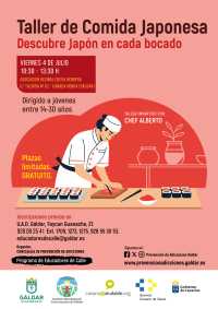 El programa Educadores de Calle organiza un taller de comida japonesa el 4 de julio