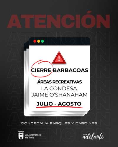 Parques y Jardines prohíbe el uso de barbacoas en las áreas recreativas de Jinámar durante los meses de julio y agosto