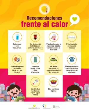 Sanidad recuerda las medidas preventivas ante el aumento de temperaturas a partir del fin de semana