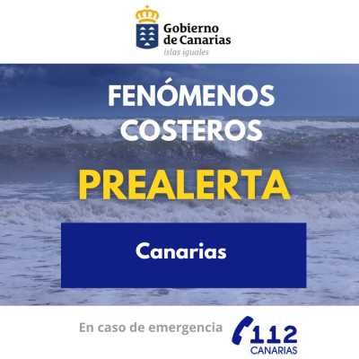 El Gobierno de Canarias actualiza la situación y pasa a prealerta por fenómenos costeros en todo el archipiélago