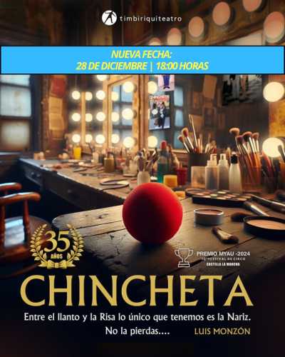 El Teatro Hespérides de Guía acoge este domingo el espectáculo “Chincheta, 35 años más canario que el plátano”